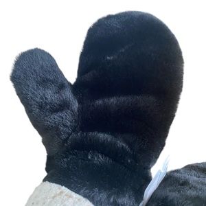 LC LAUREN CONRAD Women’s Black Faux Fur Mittens  Size: One Size